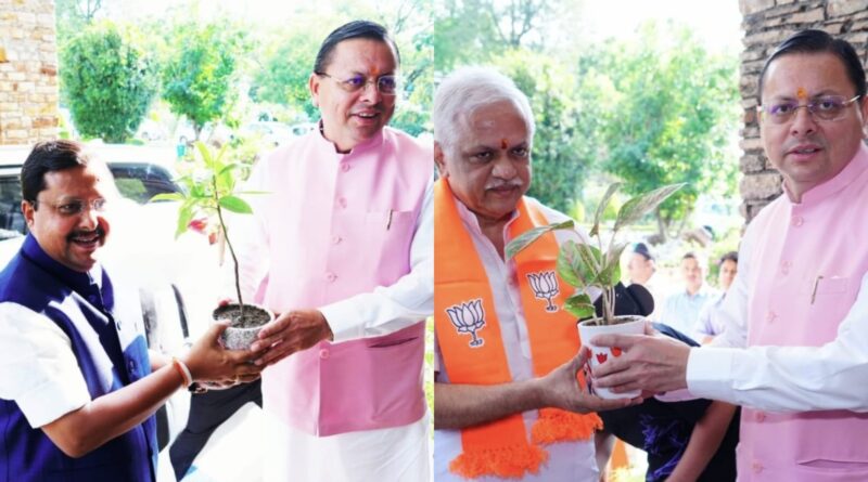 मुख्यमंत्री धामी ने भाजपा के राष्ट्रीय अध्यक्ष नितिन नवीन और राष्ट्रीय महामंत्री बी.एल. संतोष का सीएम आवास में किया स्वागत