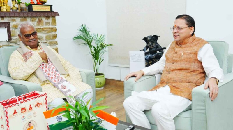 मुख्यमंत्री धामी से राजस्थान के कैबिनेट मंत्री मदन दिलावर ने की शिष्टाचार भेंट, विभिन्न समसामयिक विषयों पर किया विचार-विमर्श 