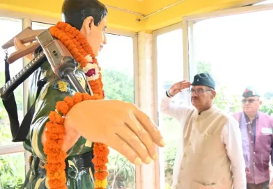 सैनिक कल्याण मंत्री गणेश जोशी ने अमर शहीद राजेश गुरुंग को अर्पित किया श्रद्धासुमन