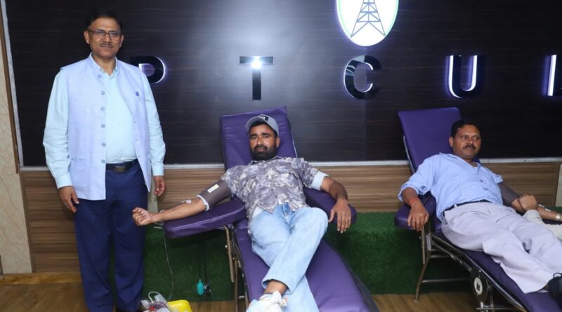 एमडी पी0सी0 ध्यानी के नेतृत्व में पिटकुल में किया गया स्वैच्छिक रक्तदान शिविर का आयोजन, 202 कार्मिकों ने किया रक्तदान