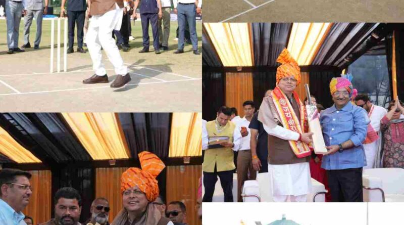 नमो क्रिकेट लीग में मुख्यमंत्री धामी ने खिलाड़ियों के साथ खेला क्रिकेट, बढ़ाया युवा खिलाड़ियों का उत्साह